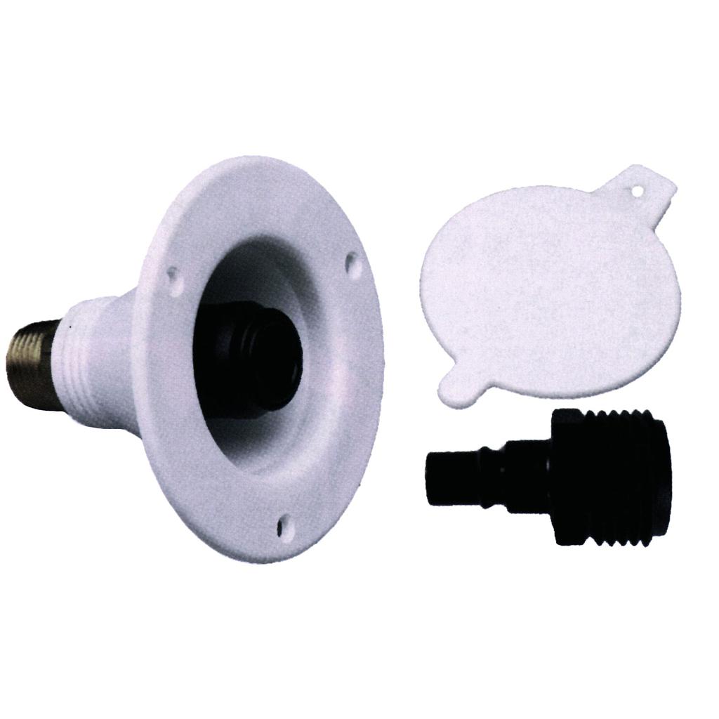 Speed-Tap"" SeaTech buitenkraanaansluiting, wit huis