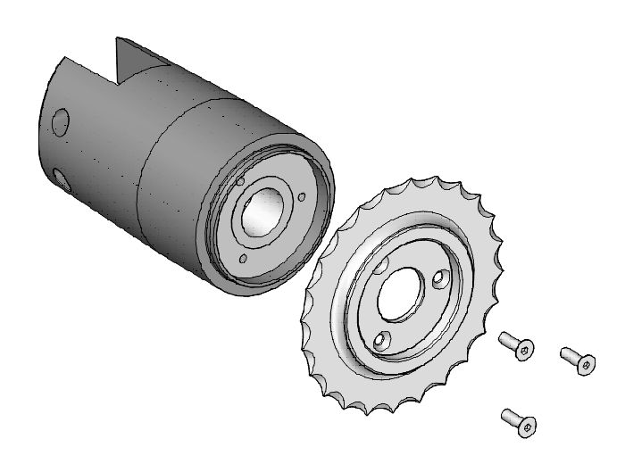 NIRO 316 Tauschneider für Saildrive Technodrive SeaProp-60 inkl. anode