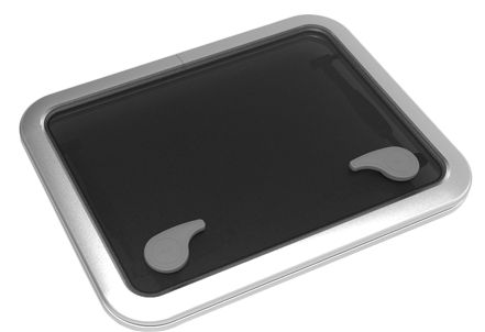 Goïot Aluminium Luken Modell Opal 50"  Satin  Abm. 561x431mm ( bxt )  Lochmaß 507x377mm  Rahmen 15mm"