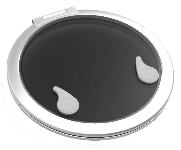 Goïot Aluminium Luken Modell Opal 18"  Satin  Abm. Ø474mm  Lochmaß Ø420mm  Rahmen 15mm"