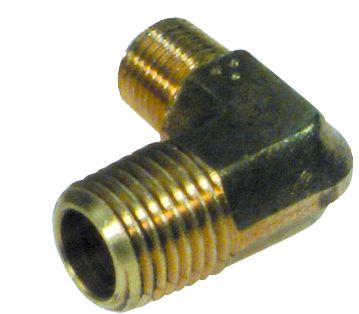 Sierra Kraftstoff Tank Anschluss Messing, 90°, 1/4" NPT male/male
