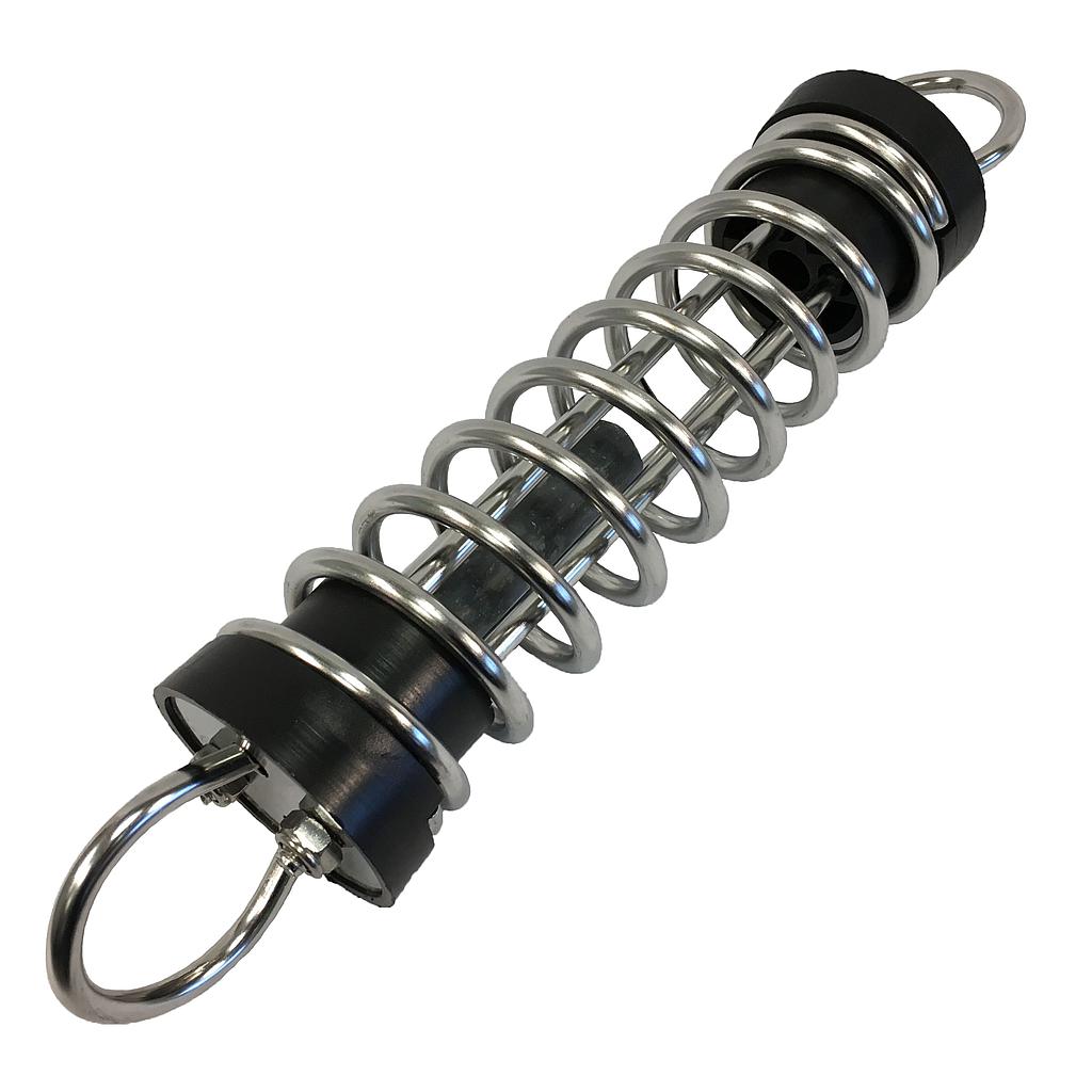 NIRO Ruckdämpfer Heavy Duty" mit Kunststoff-Entkappen gegen Quietschen  Ø7mm  L=400mm ( Boot max. 10m / 4000kg )"