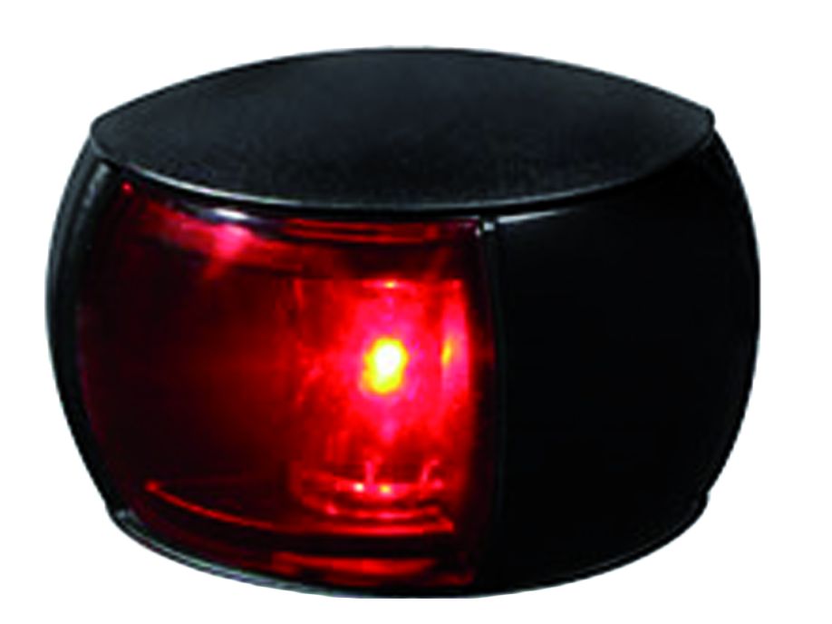 Hella NAVILED Backbord Laterne  schwarz Gehäuse mit rote Linse