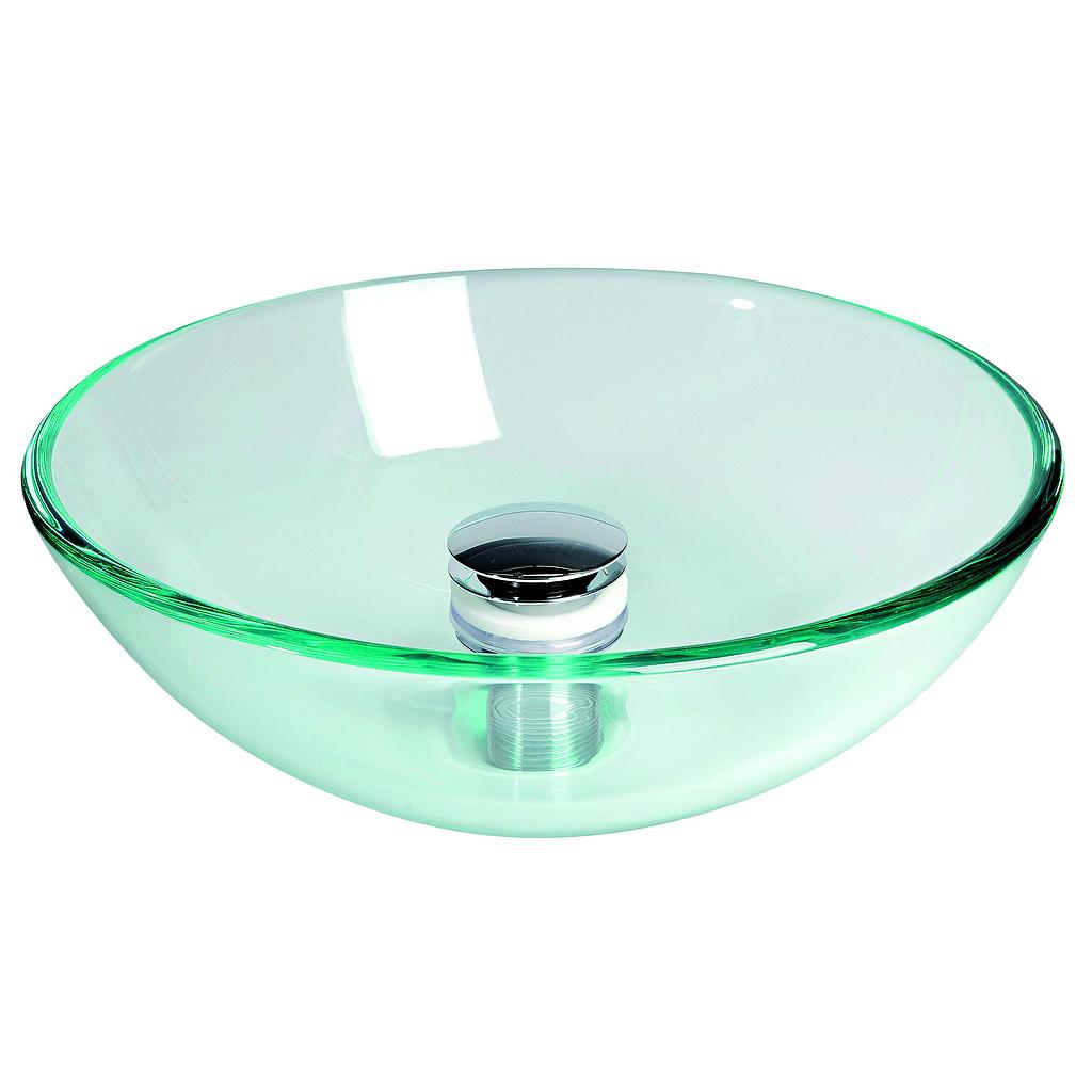 Spülbecken Glas (ohne Abfluß) Ø280x110mm