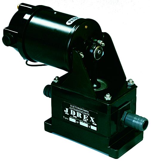 IDREX S15  12V/10A  18 5l/min. Selbstansaugende Deckwasch- und Dieselpumpe. Schlauchanschluss Ø20mm