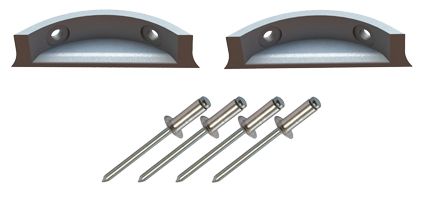 Goïot Tradition Aluminium Verschleißnocken  inkl. Blindnieten ( Satz von 2 Stück )