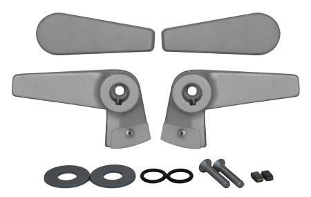 Goïot Cristal Aluminium Interieur / Exterieur Hebelhandles ( Satz von 2 Stück )