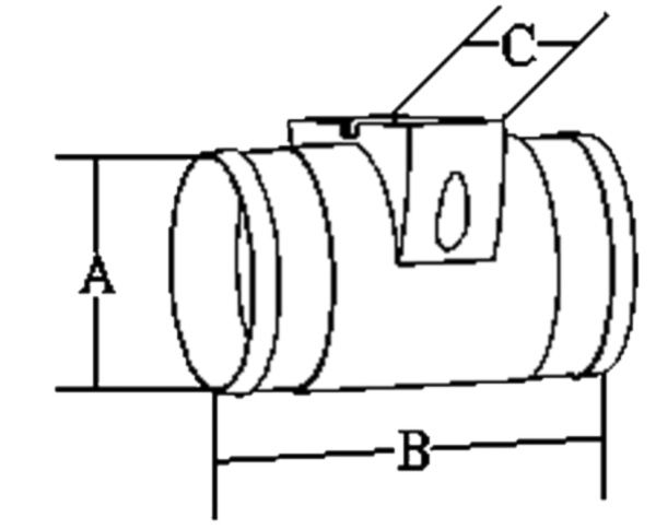 Motorraum Ventilator  12V  3 0A  90-120m³/Std.  Inline Ventilator