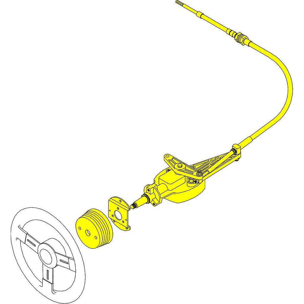 Stuurkabel SSC219   7' 2,13mtr voor Jet-boat Besturing