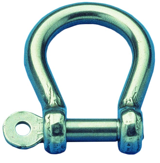 NIRO Schäkel  A=Ø6mm  B=24mm  C=21mm  D=12mm ( Bruchlast 1750kg )