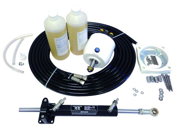 Hydraulische Stuurset 30kgm incl,pomp/ Cil,/ Fittings/olie