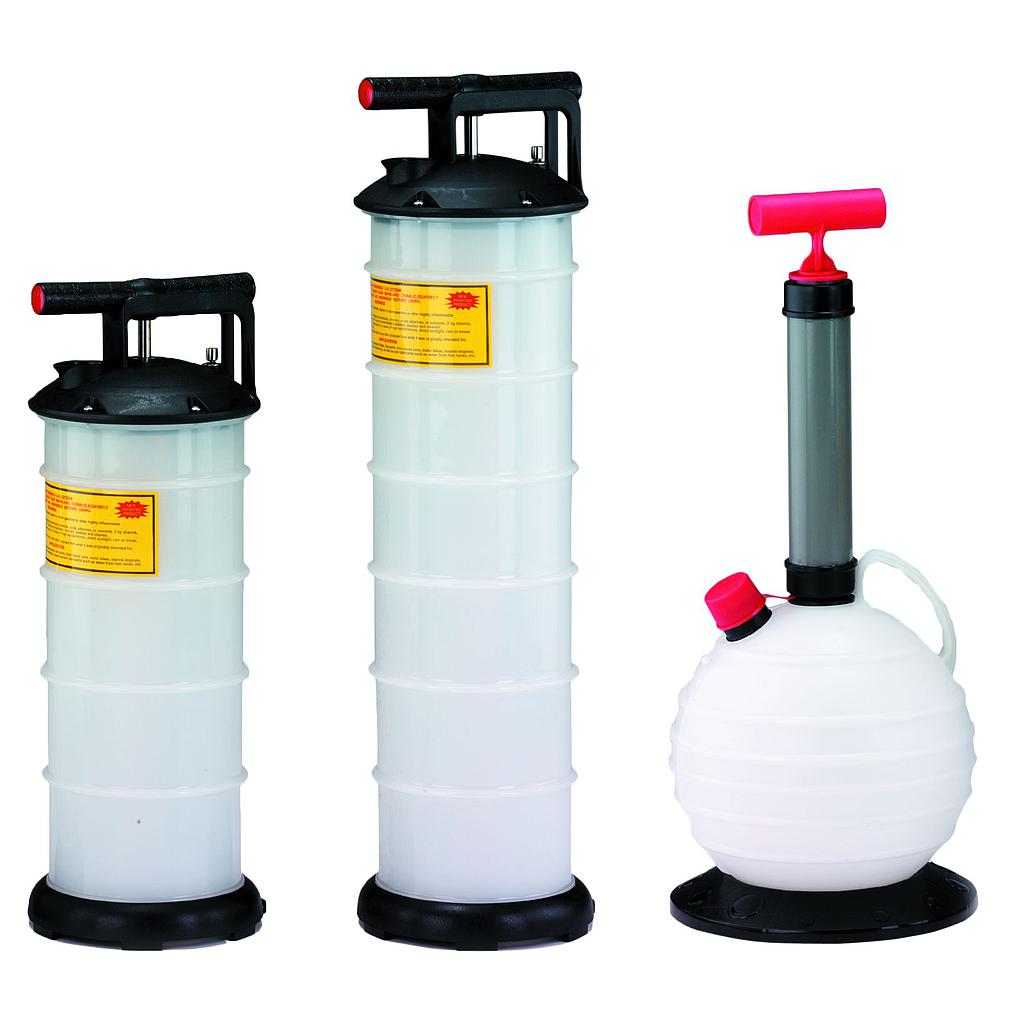 Olieafzuigpomp 6,5Ltr met slang en container