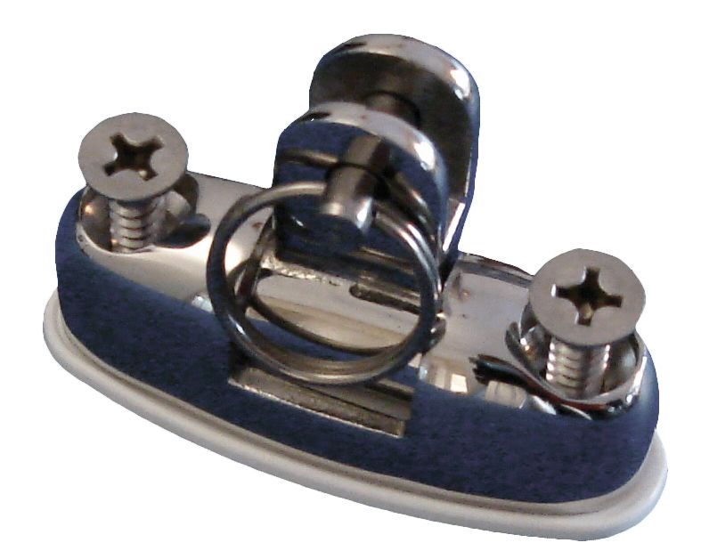 Edelstahl Deckfitting Scharnierend  mit Nylon Fußplatte