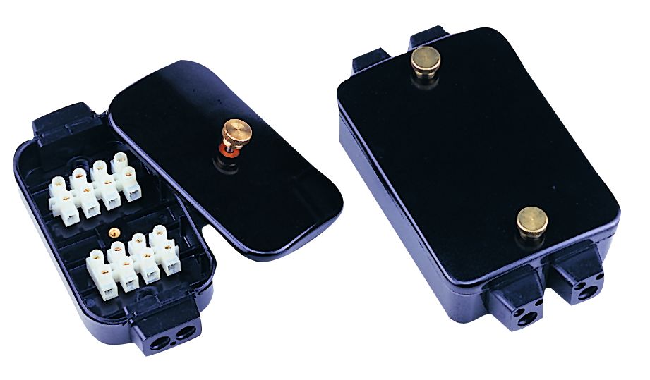 Klemmenbox  Wasserdichtes Bakelit  2x4 Anschlüsse