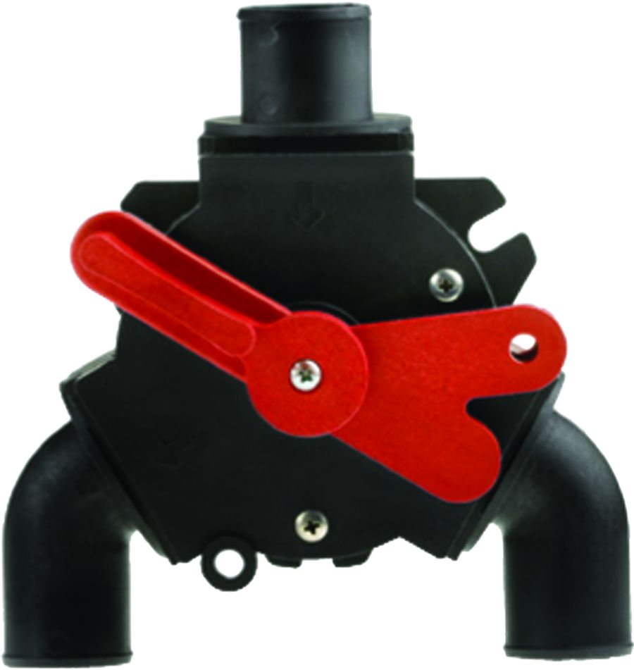 Johnson Pump Y-Ventil für Fäkalien  3x 1-1/2 ( Ø38mm )  1x 1" ( Ø25mm )  mit 50mm Nabeverlängerung für Wanddurchführung"