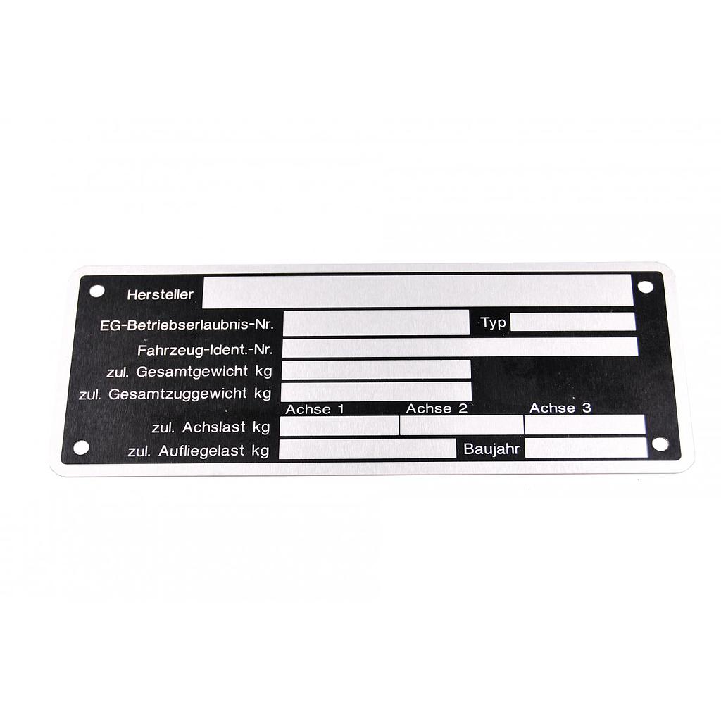 Typenschild neutral, 150 x 50