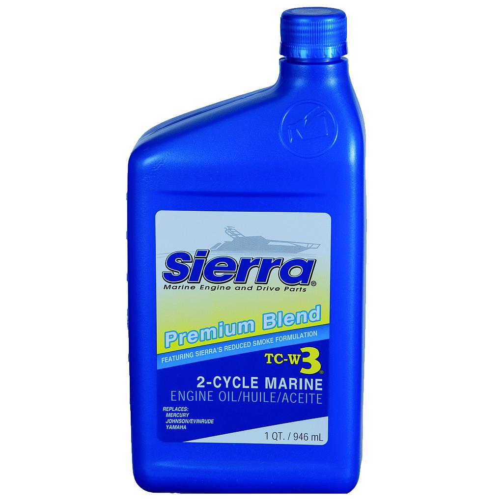 Motorolie Sierra Premium TC-W3  946ml voor Outboards 2-T