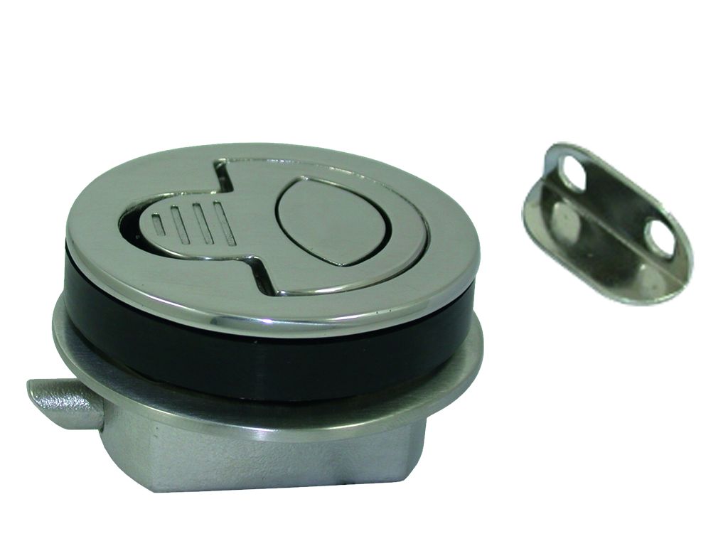 NIRO Einlaßgriff mit Drehverschluß und Nylon Gehäuse  A=4-13mm  B=25mm  C=61mm  D=50mm