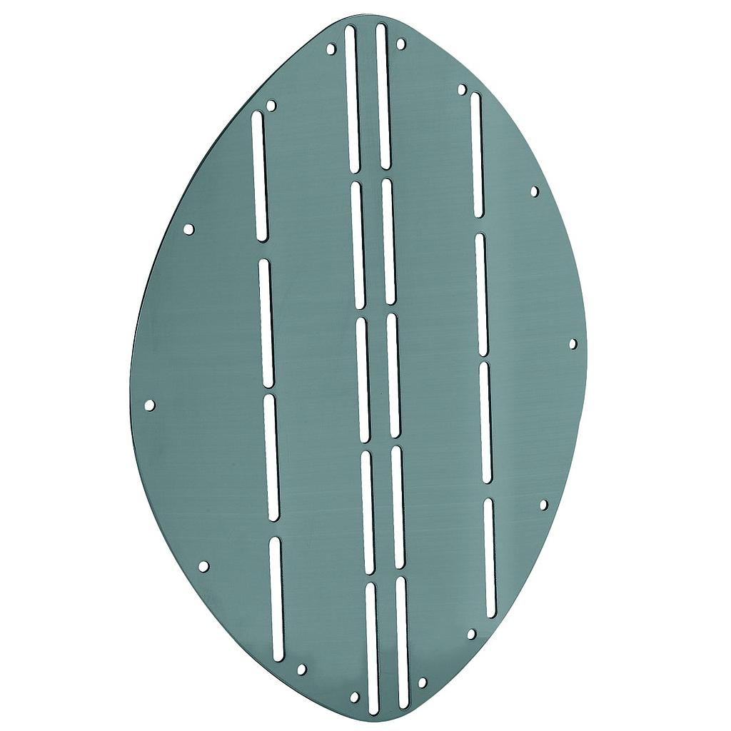 NIRO Bugschutzplatte  A=265mm  B=345mm  ellipsförmig
