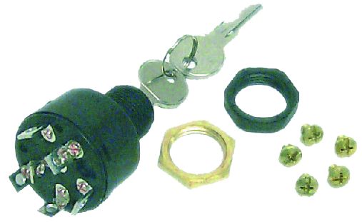 Sierra Messing Zündschloß  3-magnetische Positionen  off-run-start  max. Wandstärke 16mm (5/8)  6-Polig"