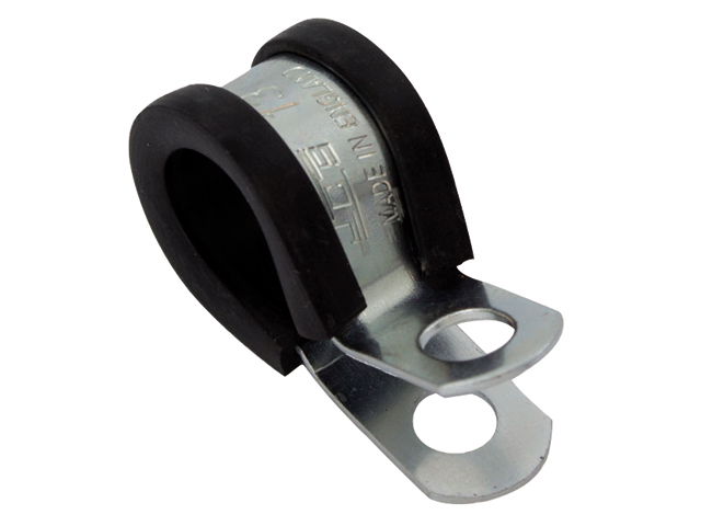 Edelstahl-P-Clips mit Gummiummantelung (4 Stück im Blister)