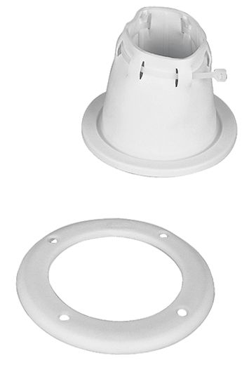 Kabeldurchführung weiss verstellbar mit Ring  85 x 105mm