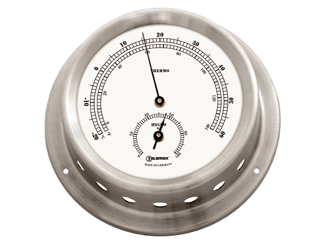 Thermo-Hygro 100x125mm Edelstahl