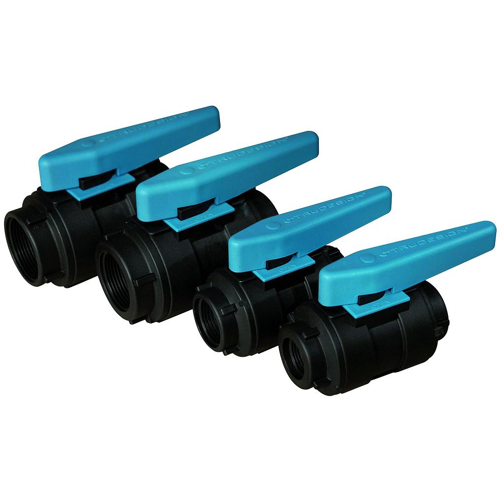 Kunststoff Kugelhahn  1  schwarz"