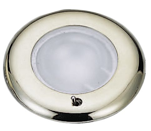 Kunststoff LED-Deckenleuchte (CE RoHS) mit Crom Ring  12V/1 8W