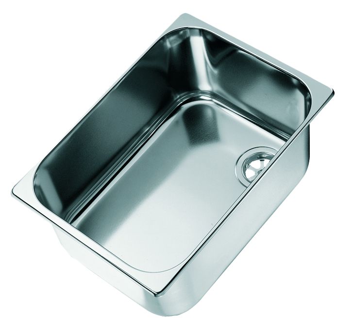 NIRO Spülle  rechteckig  Einbaumaß 300x150mm  Außenmaß 320x170mm  Tiefe 150mm  Abfluss-Schlauchanschluss Ø25mm ( 90º )