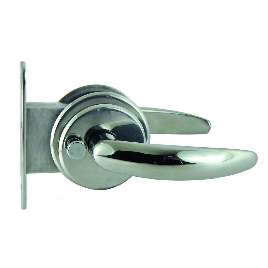 NIRO Türbeschlag mit magnetischem Mechanismus  Materialstärke 28 5-35mm  A=62mm  B=75mm  C=92mm  D=70mm