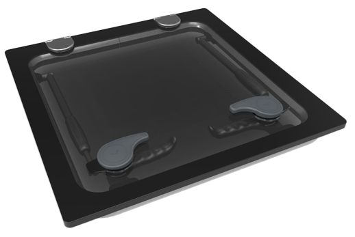 Goïot Luken Modell Opal Flush 44"  Satin  Abm. 512x512mm ( bxt )  Lochmaß 442x442mm  Rahmen 15mm"