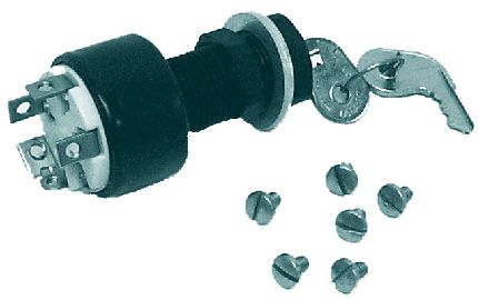 Sierra Messing Zündschloß  3-magnetische Positionen  off-run-start (dauerend)  max. Wandstärke 28 6mm (1 1/8)  6-Polig"