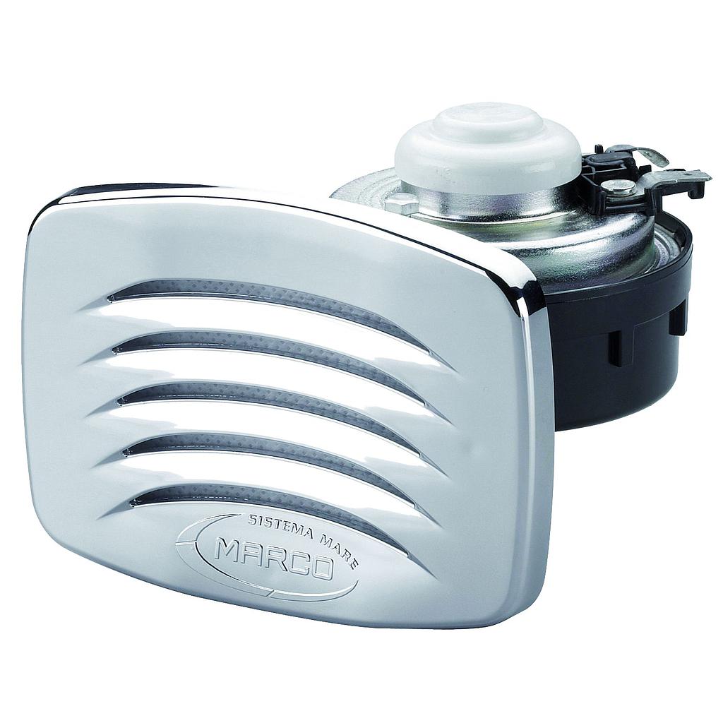 Elektromagnetische Einbau Signalhorn mit Grill & NIRO Montagebügel