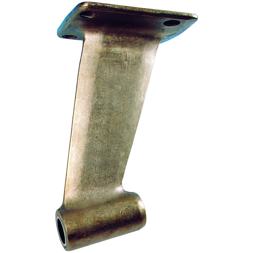 Uithouder 60mm rechte montageplaat/ Steun 0°/ Lagerbus 15°