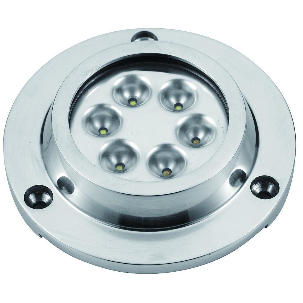 RVS 316 LED Unterwasser Beleuchtung  10-30V  6x3W Cool White