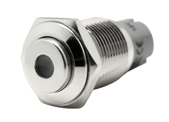 NIRO Punkt LED Druckschalter  ON/OFF  12V  Blau LED