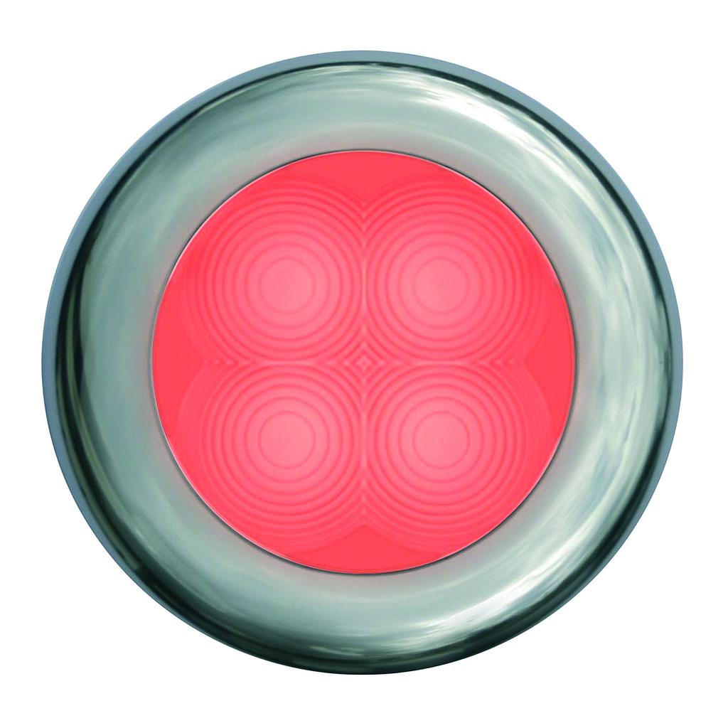 Hella Slim Line Akzentenleuchte  rot  12V LED  NIRO poliert Rand 