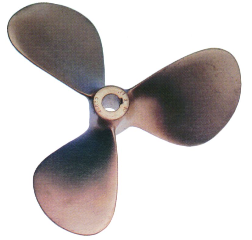 Scheepsschroef  Brons  E13 3-blads  14x11  25mm  Rechts