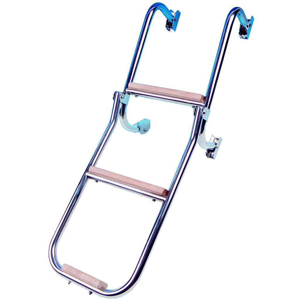 NIRO Badeleiter  3-Stufen ( Holz )