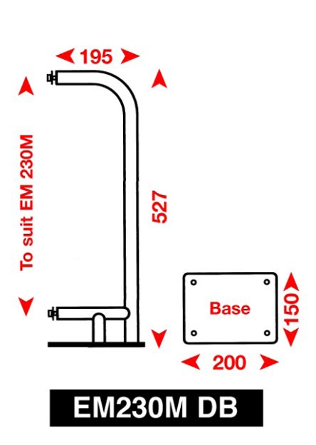 Bügeltyp EM230 M DB für Deckmontage EM 230 MIDI