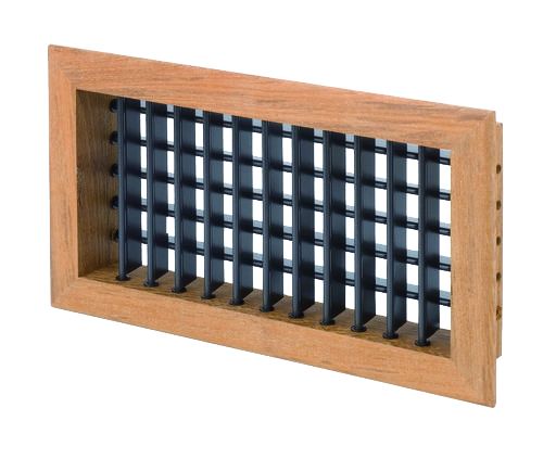 Teak luchtuitstroomrooster 254 x 127mm