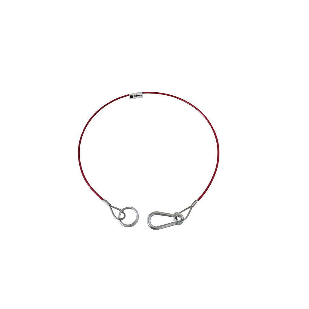 Anhänger Abrissseil 1m mit Ring,Stahlseil, rot, Abreißseil, Abreisseil